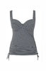 Iris Full Cup  Balcony Tankini Top - Black Gingham